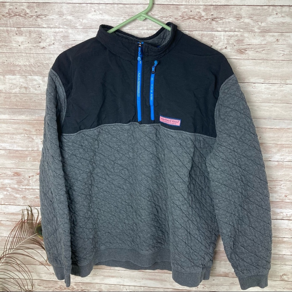 Vineyard Vines XL Gray Quilted Shep Shirt Pullover Jacket